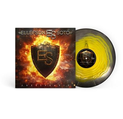 Ellefson-Soto - Unbreakable - Import Sunburst Yellow & Black Vinyl LP Record+7inch