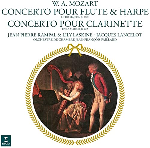 Mozart (1756-1791) - Concerto For Flute & Harp, Clarinet Concerto: Rampal(Fl)Laskine(Hp)Lancelot(Cl)Paillard / - Import LP Record