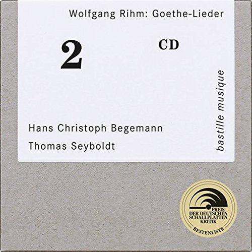 Hans Christoph Begemann (Baritone) - Goethe & Schiller Lieder: Begemann(Br)Seyboldt(P) - Import CD