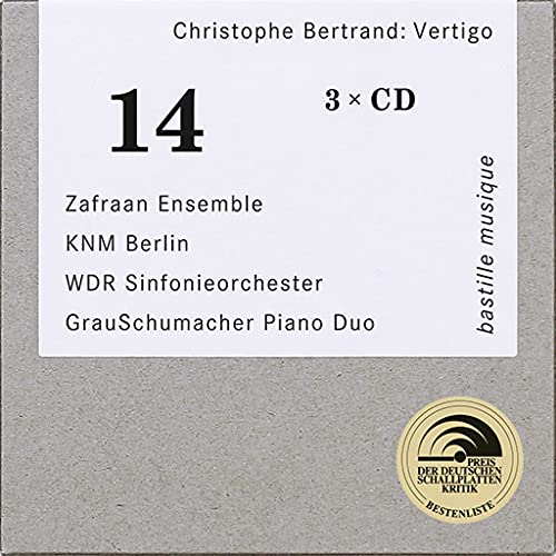 Bertrand, Christophe (1981-2010) - Vertigo: Grau & Schumacher, Piano Duo Zafraan Ensemble Rundel / Pomarico / Cologne Rso (3CD) - Import 3 CD