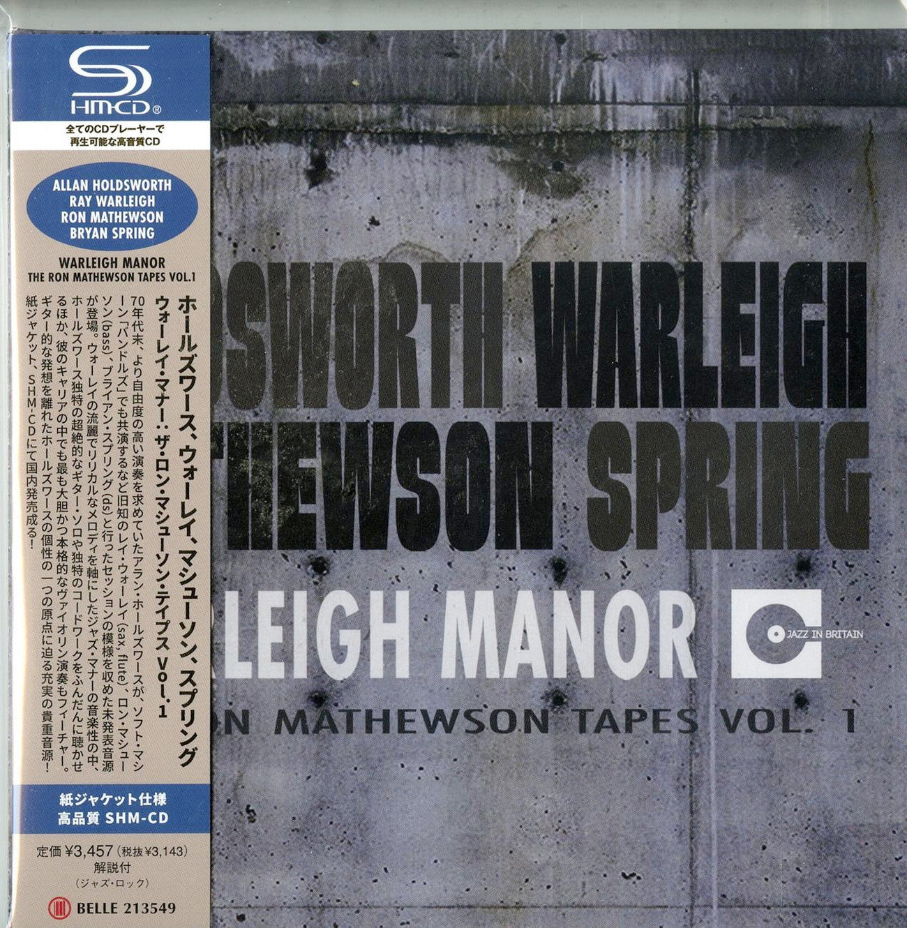 Allan Holdsworth & Ray Warleigh & Ron Mathewson & Bryan Spring - Warleigh Manor: The Ron Mathewson Tapes Vol.1 - Japan Mini LP SHM-CD