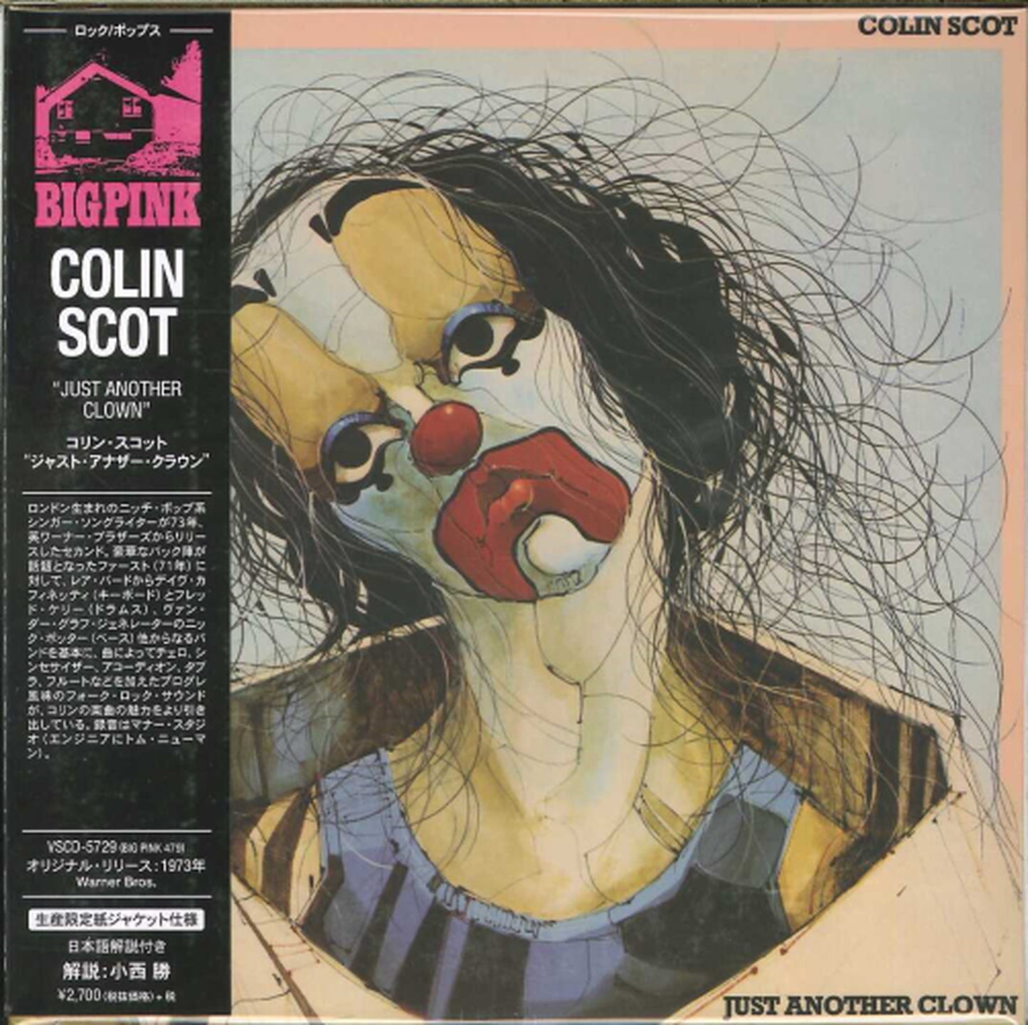 Colin Scot - Just Another Clown - Import Mini LP CD With Japan Obi Limited Edition