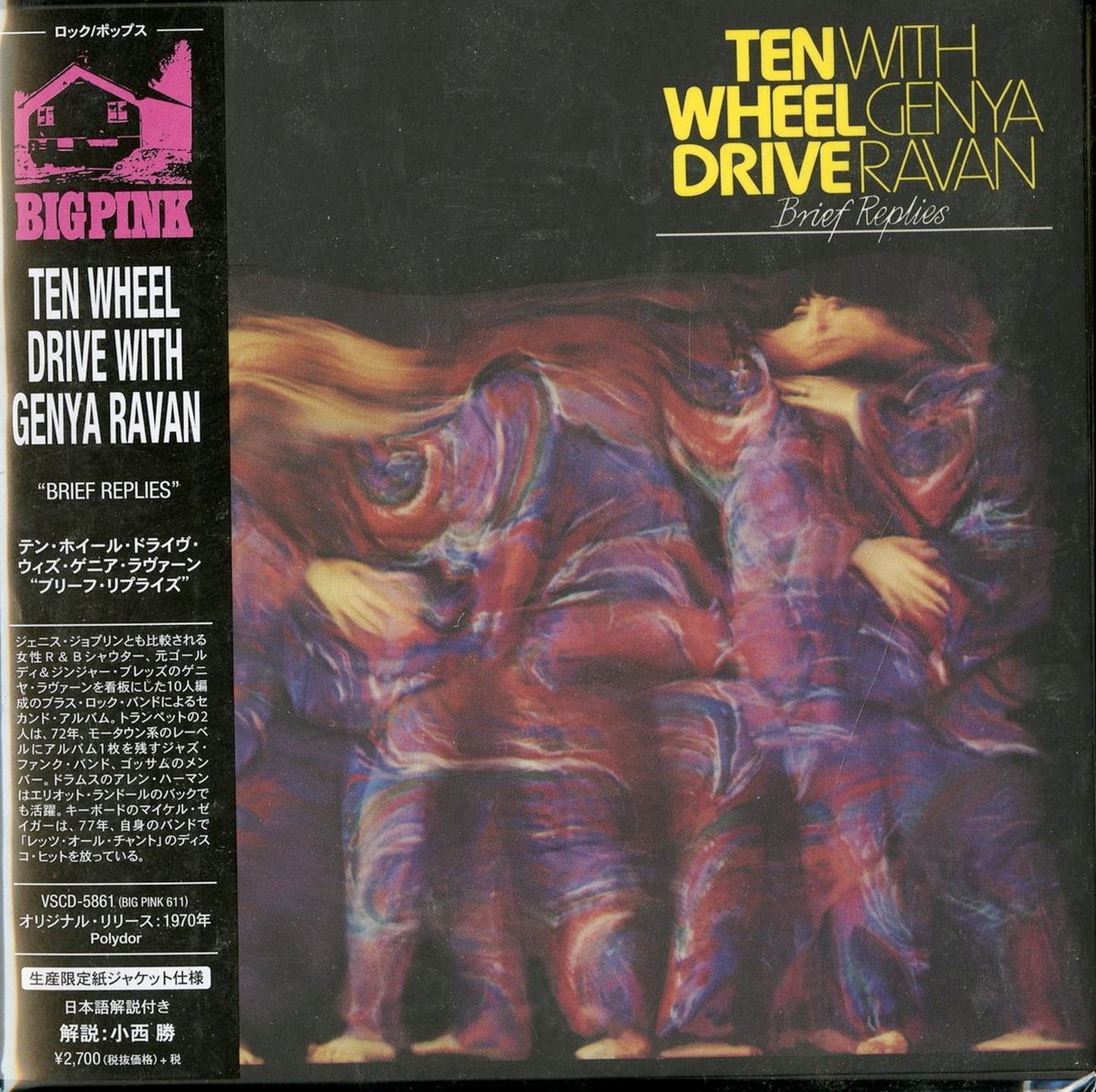 Ten Wheel Drive With Genya Ravan - Brief Replies - Import Mini LP CD With Japan Obi Limited Edition