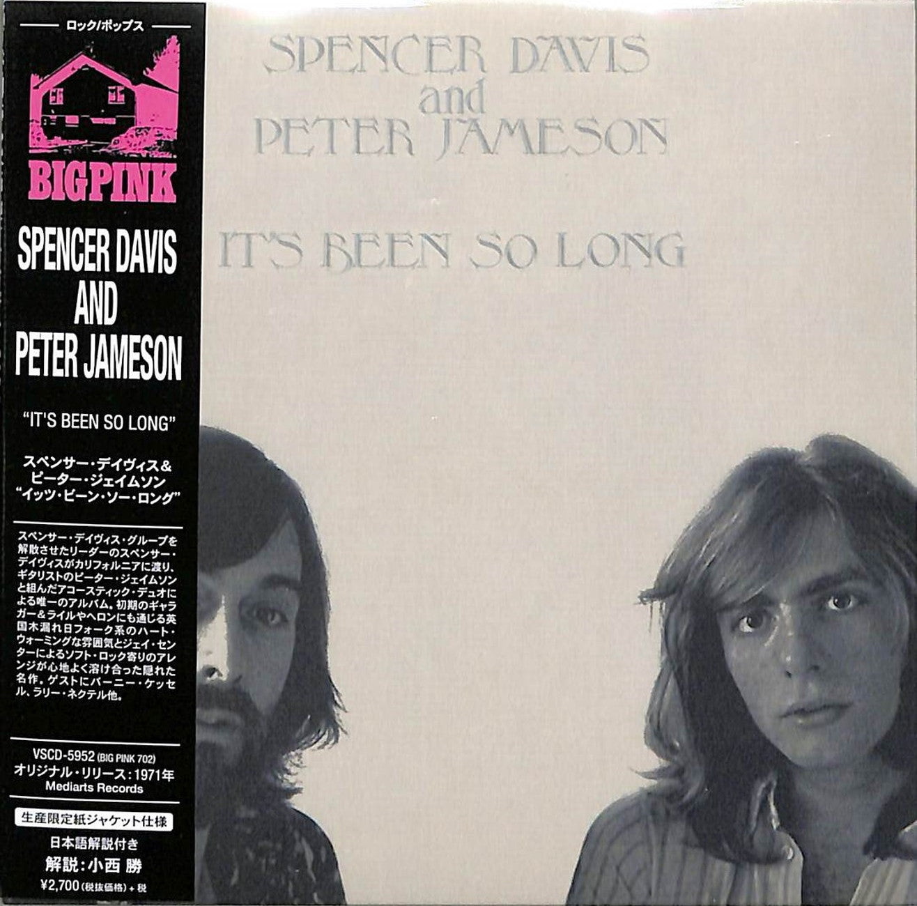 Spencer Davis And Peter Jameson - It'S Been So Long - Import Mini LP CD Limited Edition