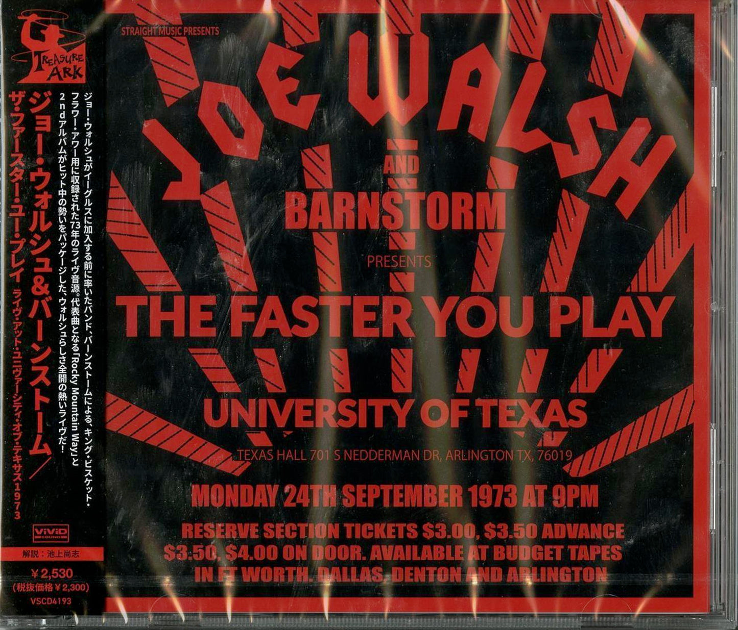 Joe Walsh And Barnstorm - Turnng To Stone - Live At University Of Texax 1973 - Import CD