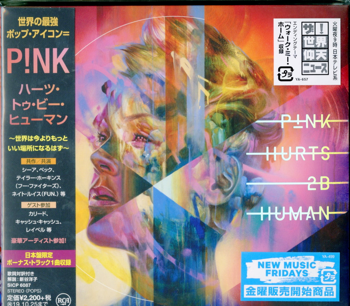 P!Nk - HURTS 2B HUMAN - Japan Digipak CD Bonus Track Limited Edition