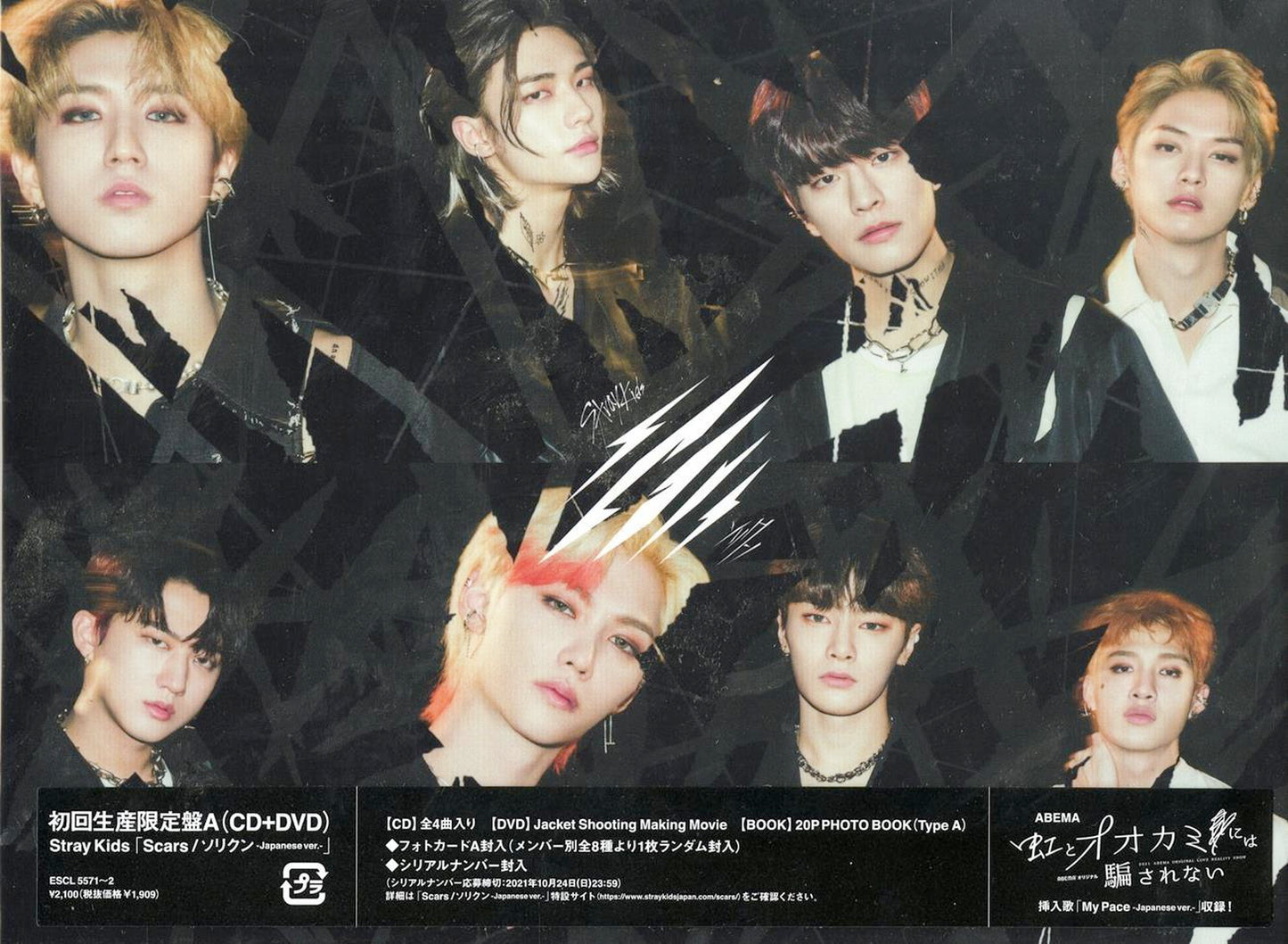 Stray Kids - Scars / Thunderous (Sorikun) - Japanese ver. - (Type-A) - Digipak CD+DVD+Book Limited Edition