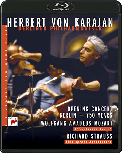Herbert von Karajan (conductor) / Berlin Philharmonic Orchestra - Berlin 750 Years Concert Mozart: Divertimento No.17 / R. Strauss: Also sprach Zarathustra - Japan Blu-ray Disc