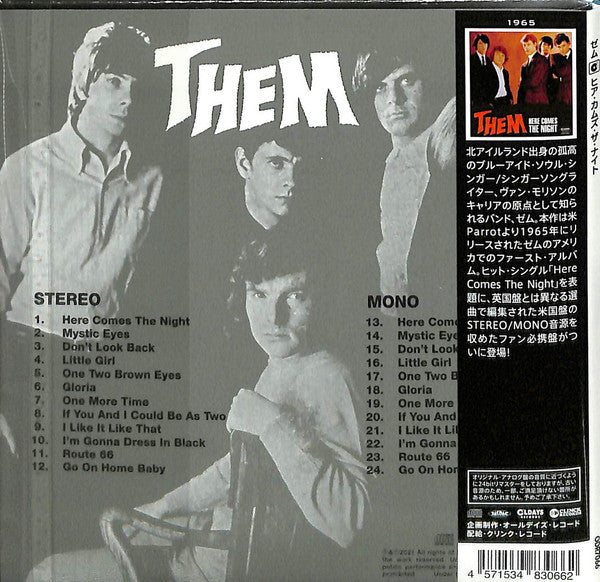 Them - Here Comes The Night - Japan Mini LP CD