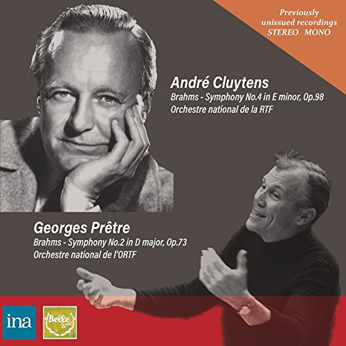 Brahms (1833-1897) - Symphony No.2 (Georges Pretre 1968 Stereo), Symphony No.4 (Andre Cluytens 1959): French National Radio Orchestra - Import CD
