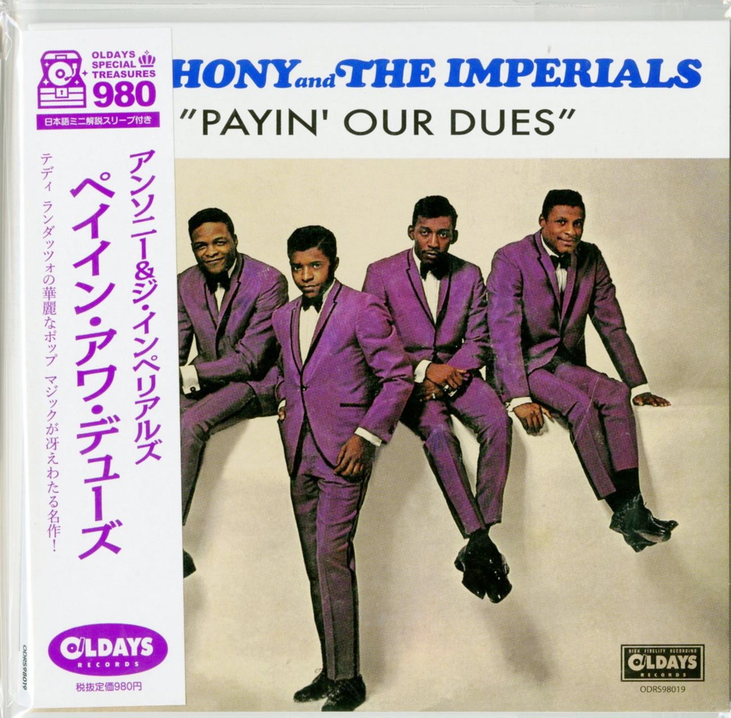 Anthony & The Imperials - Payin Our Dues - Japan Mini LP CD Bonus Track