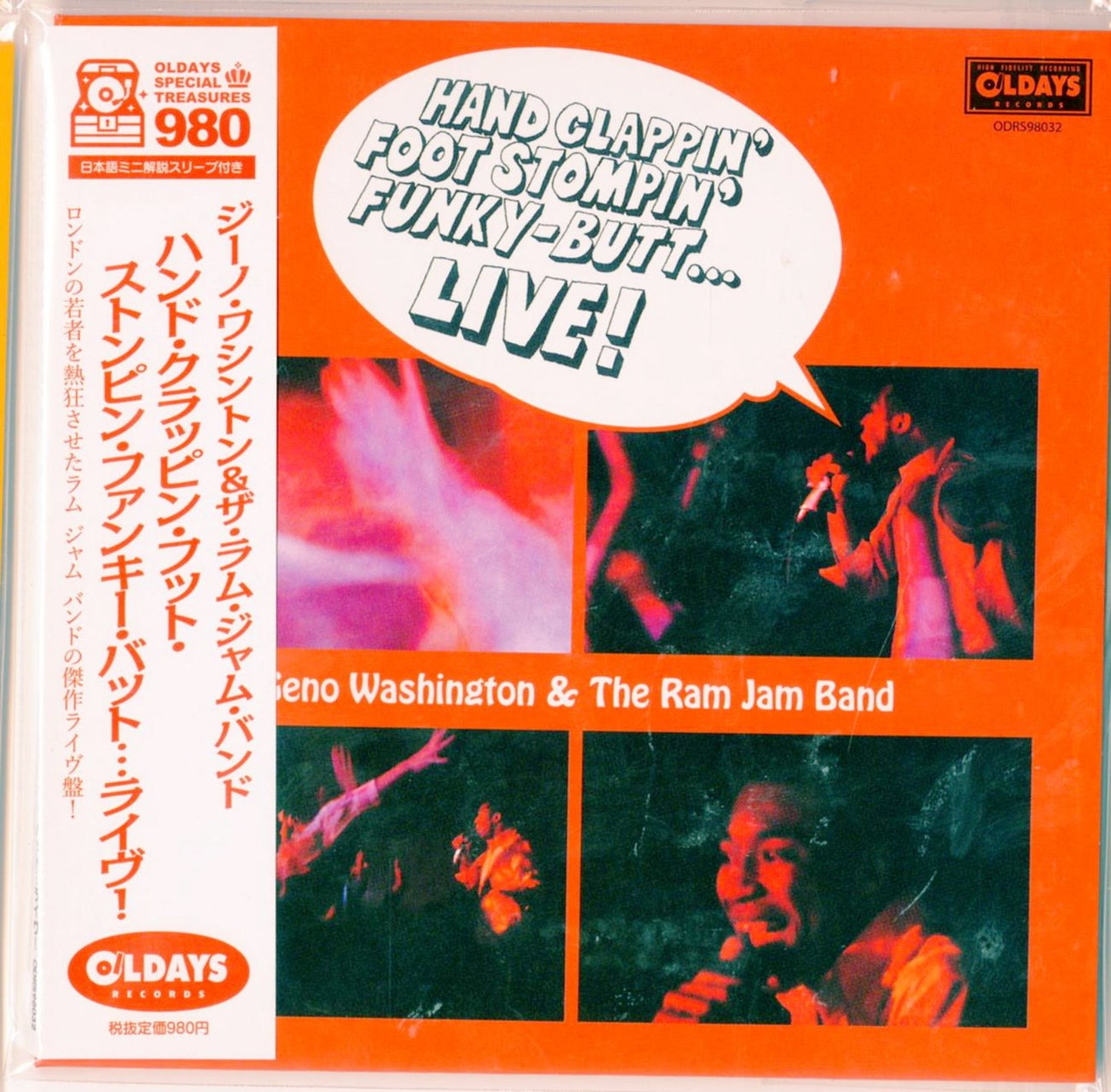 Geno Washington & The Ram Jam Band - Hand Clappin Foot Stompin Funky Butt... Live! - Japan Mini LP CD Bonus Track
