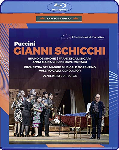 Puccini (1858-1924) - Gianni Schicchi : Krief, Galli / Maggio Musicale Fiorentino, B.de Simone, Chiuri, Longari, D.Monaco, etc (2019 Stereo) - Import Blu-ray Disc