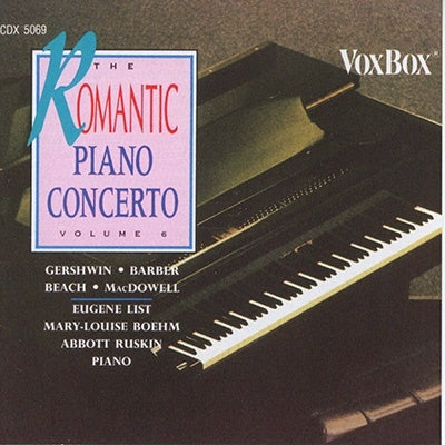 Eugene List, Siegfried Landau, Westphalian Symphony Orchestra, Marie Louise Baum, Samuel Adler, Berlin Philharmonic Orchestra, Abbott Laskin, David Epstein, MIT Symphony Orchestra. - Romantic Piano Concertos Vol.6: E.list Boehm(P) - Import 2 CD