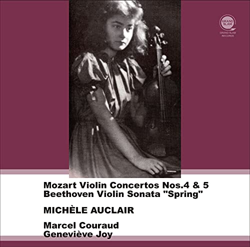 Mozart (1756-1791) - Mozart Violin Concertos Nos.4, 5, Beethoven Violin Sonata No.5 : Michele Auclair(Vn)-Transfers & Production: Naoya Hirabayashi - Import CD