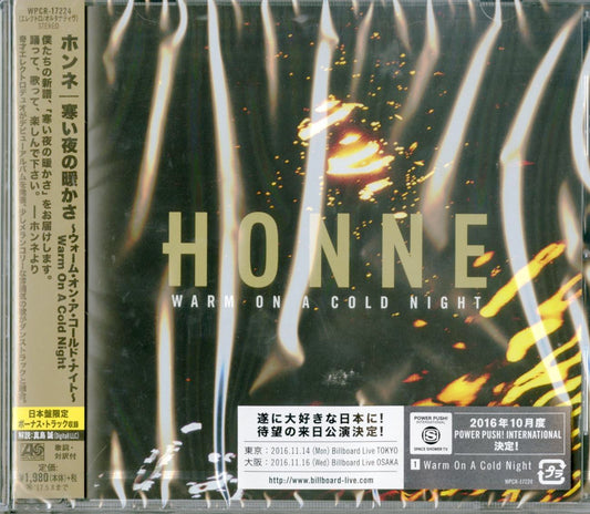 Honne - Warm On A Cold Night - Japan  CD Bonus Track