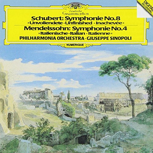 Giuseppe Sinopoli - SCHUBERT: SYMPHONIE NO.8 UNFINISHED/MENDELSSOHN: SYMPHONIE NO.4 ITALIAN - Japan CD