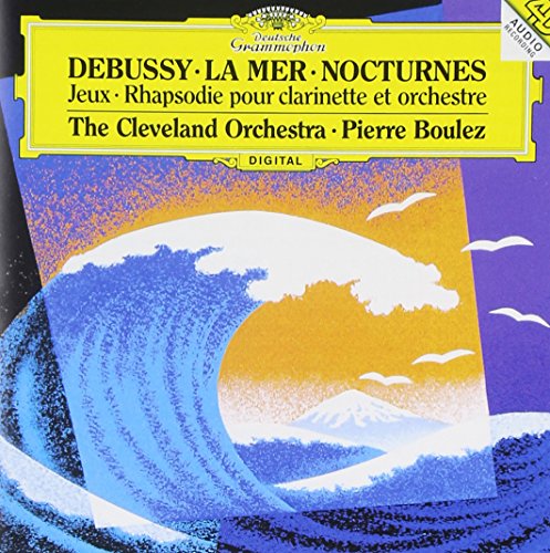 Pierre Boulez - DEBUSSY: LA MER NOCTURNES JEUX RHAPSODIE POUR CLARINETTE ET ORCHESTRE - Japan CD