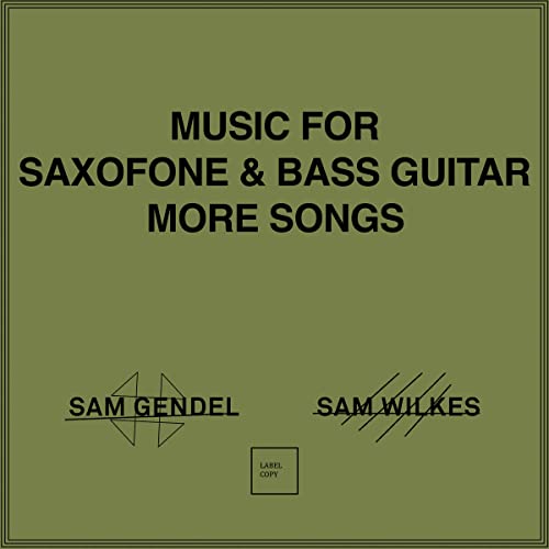 Sam Gendel & Sam Wilkes - Music For Saxofone & Bass Guitar More Songs - Japan CD