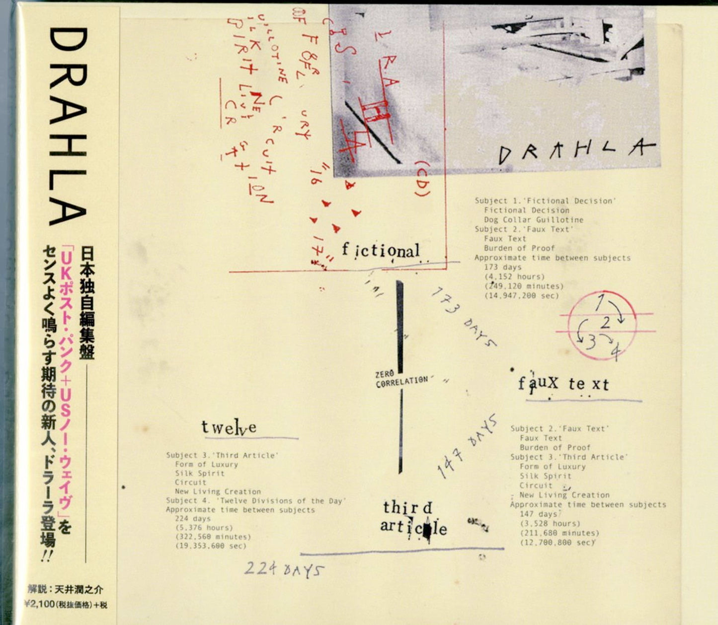 Drahla - A Compact Disc - Japan CD