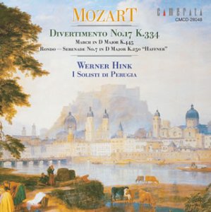 Werner Hink - Mozart,Divertimento,K.334 Et Al. - Japan CD
