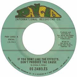 Os Zabeles - If You Don't Like the Effects,Don't Produce the Cause/Back In Our Minds - Import 7’ Single Record