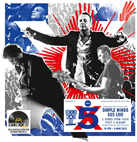 Simple Minds - 5 X 5 Live</Red, White & Blue Colored Vinyl> - Import Vinyl LP Record