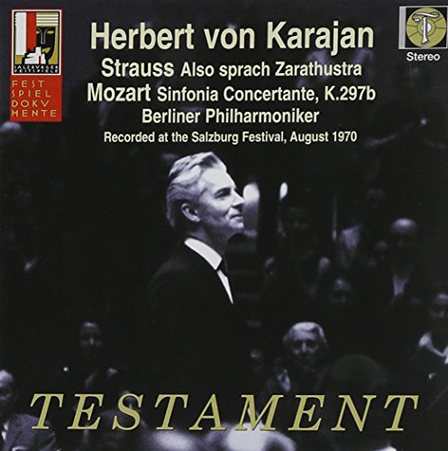 Herbert Von Karajan - Sinfonia Concertante K297B / Also Sprach Zarathustra, Op. 30 Testament Klassisk - Import CD