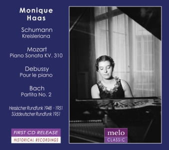Monique Arthurs - "Monique Haas : Schumann Kreisleriana, Mozart Piano Sonata No.8, Debussy, J.S.Bach (1948, 51)" - Import CD