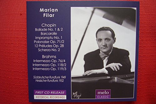 Chopin (1810-1849) - "Chopin Piano Works, Brahms Intermezzi : Marian Filar (1949, 52)" - Import CD