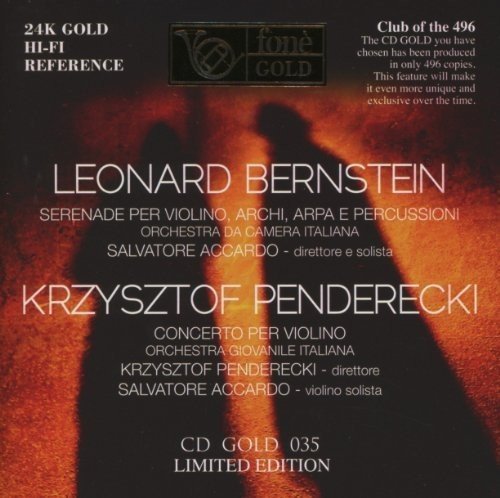 Bernstein, Leonard (1918-1990) - Bernstein Serenade, Penderecki Violin Concerto No.1 : Accardo(Vn)Orchestra da Camera Italiana, Penderecki / Orchestra Giovanile Italiana - Import CD