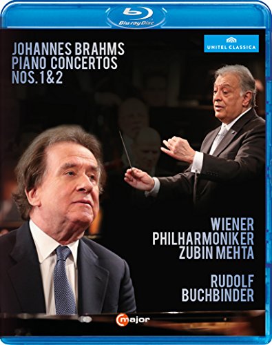 Brahms (1833-1897) - Piano Concertos Nos.1, 2 : Buchbinder(P)Mehta / Vienna Philharmonic - Import Blu-ray Disc