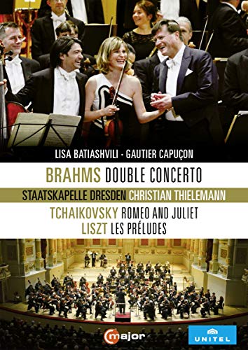 Brahms (1833-1897) - Brahms Double Concerto, Tchaikovsky, Liszt : Lisa Batiashvili(Vn)Gautier Capucon(Vc)Christian Thielemann / Staatskapelle Dresden - Import DVD