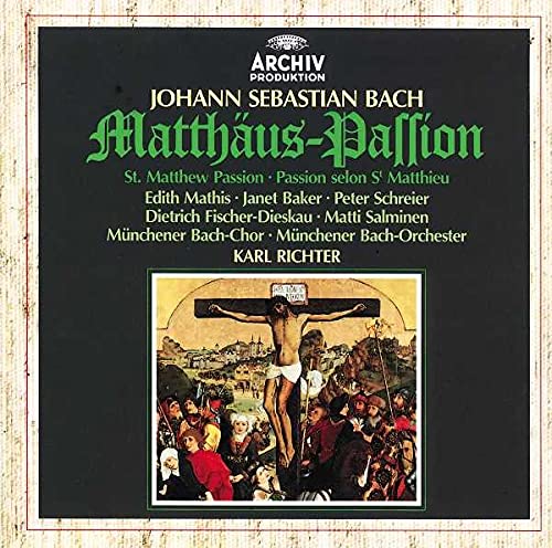 Johann Sebastian Bach - J.S.Bach: St. Matthew Passion / Karl Richter(cond), Munich Bach Orchestra & Chorus, Edith Mathis(S), Janet Baker(Ms), etc - Import 3 CD