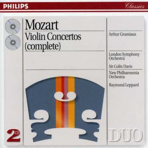 Mozart (1756-1791) - Comp.violin Concertos, Etc: Grumiaux, Davis / Lso, Etc - Import 2 CD