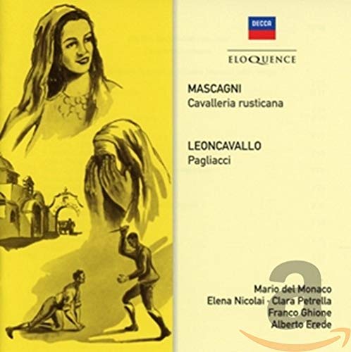 DEL MONACO / ORCH DEL TEATRO ALLA SCALA / GHIONE - Leoncavallo: I Pagliacci; Mascagni: Cavalleria Rusticana - Import 2 CD