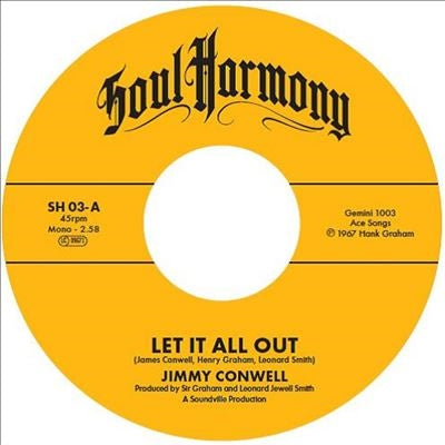 Jimmy Conwell 、 The Exits (Soul) - Let It All Out/I'm So Glad - Import 7 inch Shingle Record