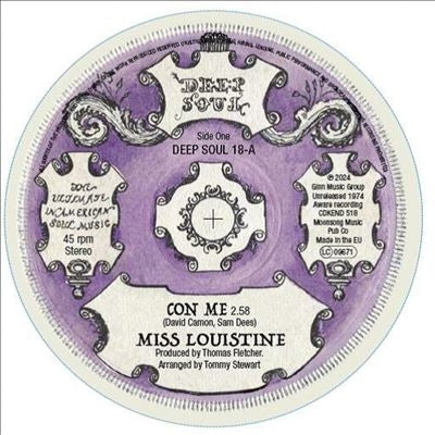 Louistine 、 Sam Dees - Con Me/Con Me - Import 7 inch Shingle Record
