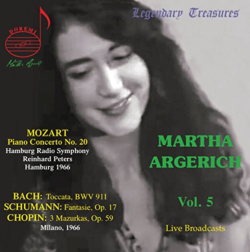 ARGERICH,MARTHA - Mozart: Piano Concerto No.20; J.S.Bach: Toccata BWV.911; Schumann: Fantasie Op.17; Chopin: 3 Mazurkas Op.59 - Import CD