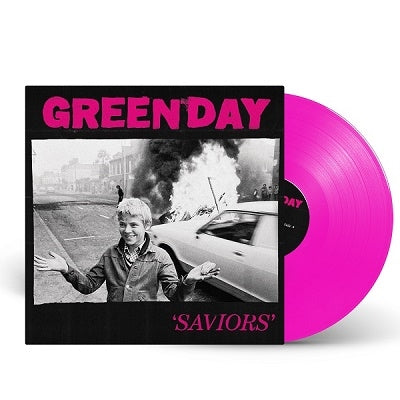 Green Day - Saviors - Import Exclusive Neon Pink Vinyl LP Record