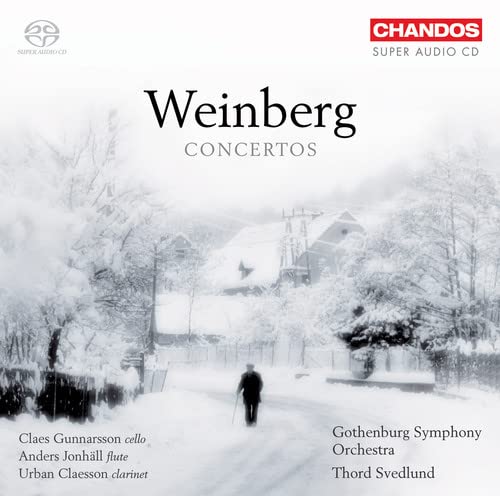 Gunnarsson - M.Weinberg: Concertos -Fantasia Op.52, Flute Concerto No.2 Op.148, No.1 Op.75, Clarinet Concerto Op.104  / Thord Svedlund(cond), Gothenburg SO, Claes Gunnarsson(vc), Anders Jonhall(fl), etc - Import SACD Hybrid