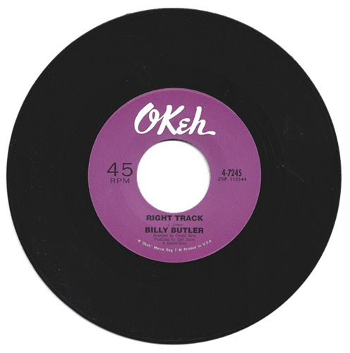Billy Butler (Chicago Soul) - Right Track / Boston Monkey - Import 7 inch Single Record