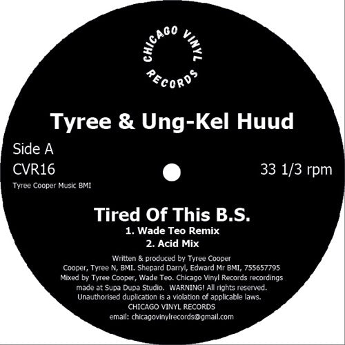 Tyree & Ungkel Huud - Tired Of This Bs - Import Vinyl 12 inch Record