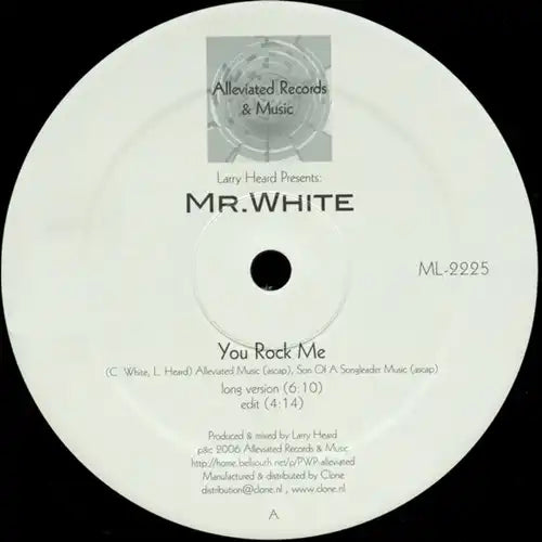 Mr.White(Larry Heard) - You Rock Me - Import Vinyl 12 Inch Record