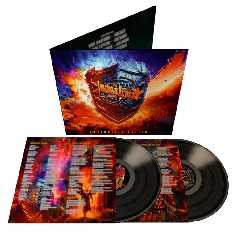 Judas Priest - Invincible Shield (Alternate Cover Artwork) - Import Deluxe Gatefold Black Vinyl LP Record Limited Edition