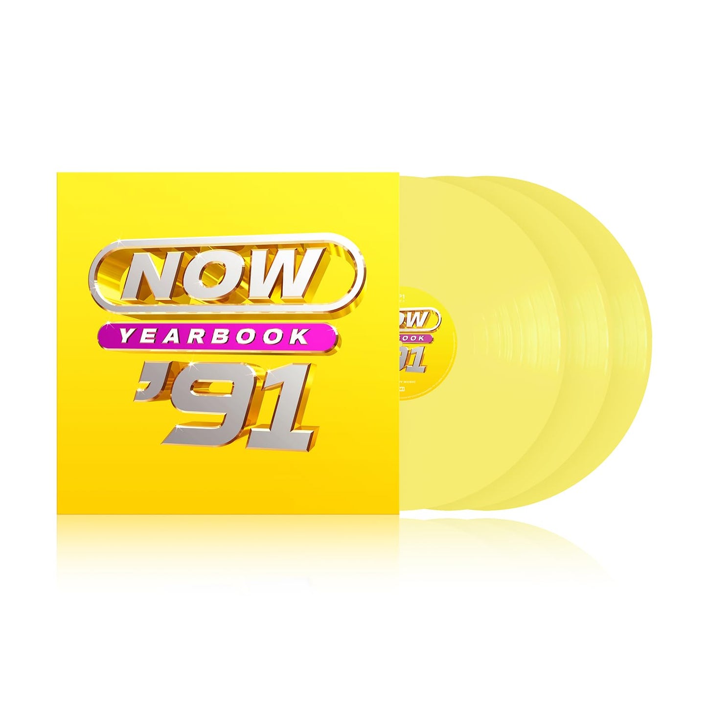 Various Artists - Now Yearbook 1991 - Import Yellow Vinyl 3 LP Record
