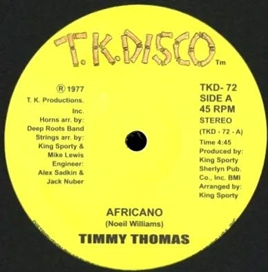 Timmy Thomas - Africano - Import Vinyl 12 inch Record