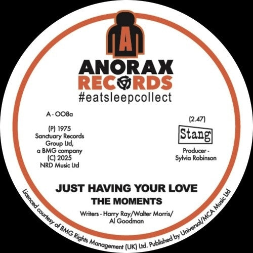 The Moments - Just Having Your Love - Import Vinyl 7 Inch Single Record