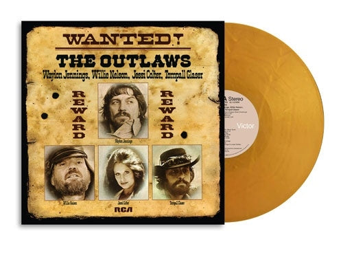 Waylon Jennings, Willie Nelson, Jessi Colter, Tompall Glaser - Wanted! The Outlaws (50th Anniversary) - Import Gold Vinyl LP Record Limited Edition