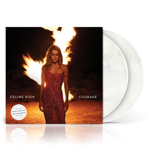 Celine Dion - Courage - Import Pearly White Vinyl 2 LP Record